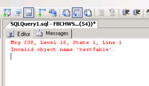 What's Msg 208, Level 16, State 1, Line 1 - Mohammad Darab